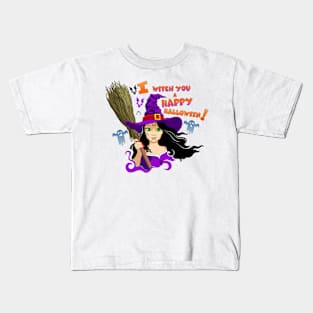 The Witch and Halloween Kids T-Shirt